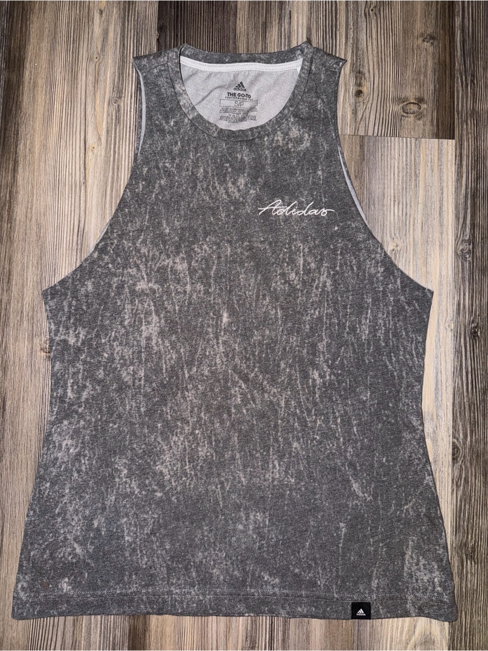 Adidas Women’s gray Mineral-Wash Tank Top